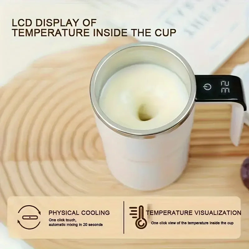 USB Charging Self Stirring Mug White